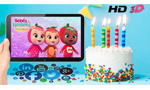 Vídeo Invitación Cumpleaños Bebe Llorones Efectos 3d Hd