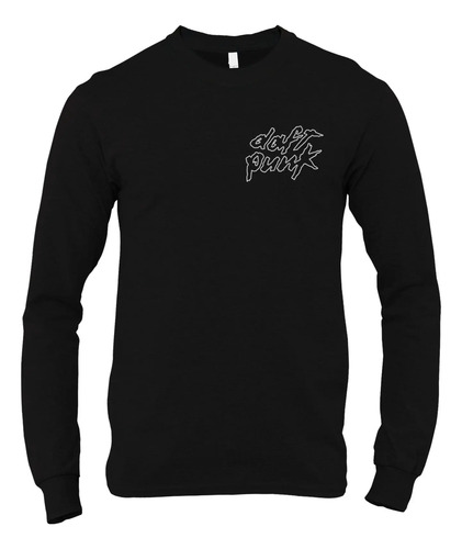 Daft Punk Playera Manga Larga Pocket Logo