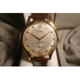 Precioso Reloj Delbana Antiguo Hombre '51 Oro Plaque18k Joya