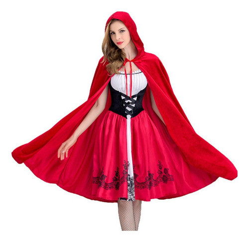 Capa De Halloween Disfraz De Caperucita Roja Para Mujer