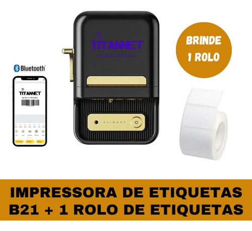 Impressora B21 Etiquetas Térmicas Niimbot Retrô