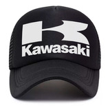 Gorra Negra Trucker! Kawasaki! 