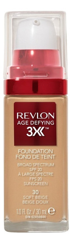 Base De Maquillaje Revlon Age Defying 3x Foundation 30 Ml Tono Soft Beige