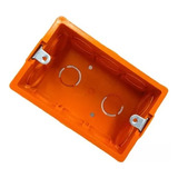 Caja Distribución Plastica Naranja Embutida Pack 10 Unidades