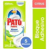 Bloque Adhesivo Para Inodoro Sc Johnson Pato Purific Citrus 3 Unidades Dura 5 Semanas