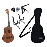 Ukulele Tenor 27k Mahina + Suporte Articulável + Bag + Capo 