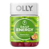 Olly Daily Energy Gummy, Sin Cafeína, Vitamina B12, Coq10 Sabor Frutas
