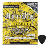 Cuerdas Guitarra Eléctrica M Blust Hybrid Hyb115 009 + Pua