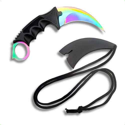 Faca Karambit Cs Go Multi-color Hawk-combate Afiado Defesa