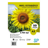 Papel Fotográfico Glossy Doble Cara A3 300gr X 50 Hojas