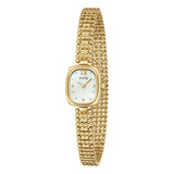 Fiyta Reloj Dorado Pequeno Para Mujer, Caja Rectangular Vint