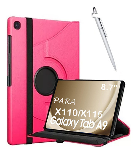 Capa De Tablet Para Samsung Galaxy A9 Ee X110/ X115 + Caneta Cor Rosa
