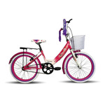 Bicicleta Infantil Equipada Bravia Rodada 20 Para Niña Color Fucsia