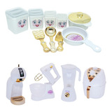 Kit Casinha Princesa Menina Branco Air Fryer Cafeteira 13pç