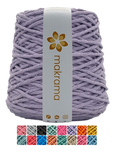 Makrama Hilaza De Algodon Macrame 4mm 1kg Colores Varios