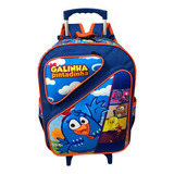 Mochila Escolar Turma Galinha Pintadinha Rodinhas G Crianças