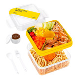 Tupper Porta Comida Con Divisiones Practicas Lunch Box