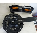 Palanca Plato Shimano Dual 170 Fc- Ty301. Pedales Incluidos.