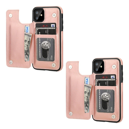 2×capa Para iPhone Capa Porta-cartão Case Couro Com Slot