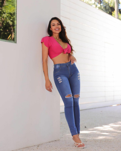 Calça Jeans Feminina Empina Bumbum Com Lycra Vários Modelos