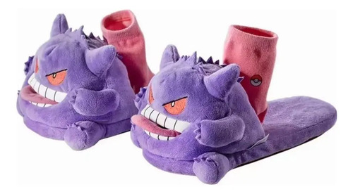 Set De Pantuflas De Felpa Pokémon Gengar Expose Toes ,c