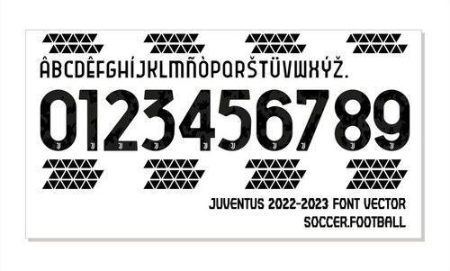 Tipografía Juventus Font Vector 2022-2023 Archivo Ttf, Eps