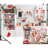 Duluda 9x6ft Christmas Backdrop Xmas Kitchen Photography Bac