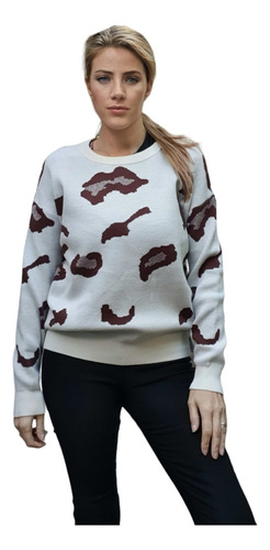 Pullover / Sweater Doble Bremer Estampado Técnica Jacquard 