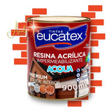 Resina Base D'água Multiuso Eucatex 900ml - Escolha A Cor Acabamento Brilhante Cor Cinza