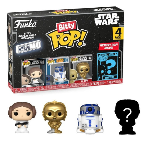 Funko Bitty Pop Star Wars Princesa Leia Pack X4 Set Figura