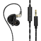 Auriculares Deportivos Qkz Zx2 De 3,5 Mm, Negros Con Micrófo