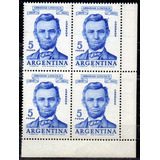 Argentina 1960. Cuadro 5p Abraham Lincoln C/variedad Mechón