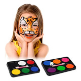 Set 12 Colores Pintura Para Rostro Niños Pinta Caritas 