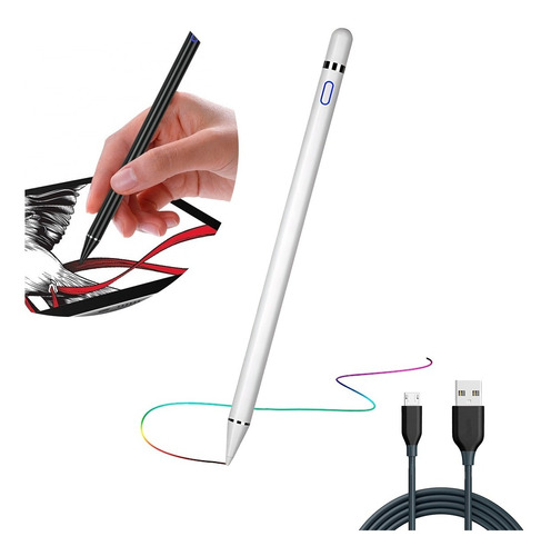 Caneta Touch Ponta Fina Stylus 1.5mm Alta Precisão Universal