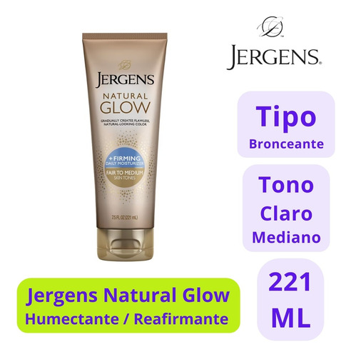 Jergens Crema Autobronceante Reafirmante Tono Medio - 221ml