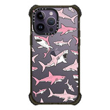 Funda Para iPhone 14 Pro Max Rosa Sharks Glossy Black-021