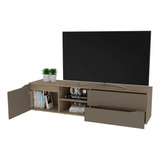 Mesa Para Tv Yeko, Cocoa, Para Tv Hasta 60'' Puerta Abatible