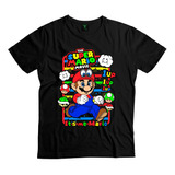 Polera Mario Bros Pelicula Videojuego Niño Niña Algodón