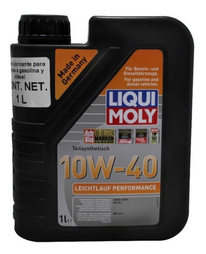 Aceite Liquimoly 10w-40 Semi Sintetico 1lto Leichtlauf 