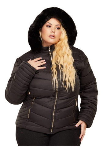 Jaqueta Feminina Bobojaco Plus Size Moda Blogueira Inverno