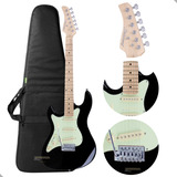 Guitarra Canhota Eletrica Strinberg Sts100lh + Capa Cor Preto Orientação Da Mão Canhoto