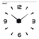 Reloj De Pared 3d Tamaño Mini 50 X 50 Cm Negro 