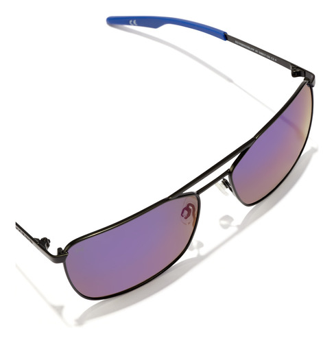 Lentes De Sol Hawkers Sense Polarizado Para Hombre Y Mujer Color De La Varilla Negro Diseño Azul Polarizado