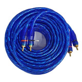 Cable Para Audio 7.6m Con Plugs Dorados 2 Plugs Rca 080-138