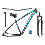 Kit Quadro Guidão E Suspensão 29 Ksw Xlt Xlt Preto Azul