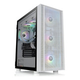 Chasis Gamer Atx Thermaltake H570 Tg Argb Snow + 3 Ventiladores Argb 120 Mm Vidrio Templado