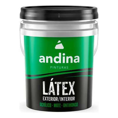 Pintura Látex Antihongo Andina Interior Exterior Mate Blanco 20l