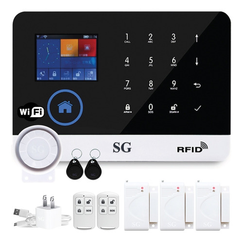 Alarma Gsm Touch 3s Seguridad App Inalambrica Casa Vecinal