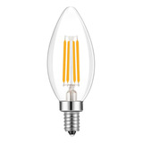 Lampara Filamento Led Vintage 4w Vela E14 Transparente