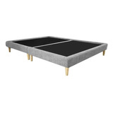 Base Cama Dividida King 200*200 Pata Madera De Lujo